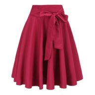 High Waisted A Line Skirt Elegant OL Style Lace Up Design Flowy Hem Perfect for Office Wear Wholesale Available