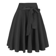 High Waisted A Line Skirt Elegant OL Style Lace Up Design Flowy Hem Perfect for Office Wear Wholesale Available