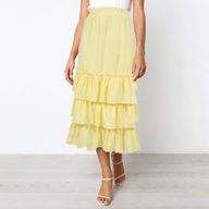 Striped Maxi Skirt Two Colors Cake Design Summer Fashion Wholesale Availability customizable