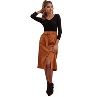 High Waisted Corduroy A Line Midi Skirt Womens Autumn Winter Fashion Versatile Casual or Formal Wear Wholesale