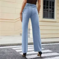 Wholesale Womens Jeans Blue Multiple Sizes OEM ODM Supplier