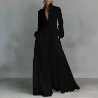 Elegant Long Maxi Dress for Women Summer Fashion Available in White Black Blue Green Wholesale Sizes S to 3XL