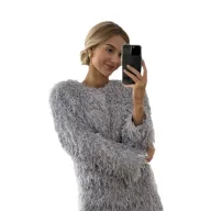 Womens Khaki Fringe Set Elegant Jacket and Skirt Casual Autumn Winter Outfit fast shipping