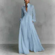 Elegant Long Maxi Dress for Women Summer Fashion Available in White Black Blue Green Wholesale Sizes S to 3XL
