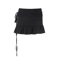 Womens Low Waist Bodycon Pleated Mini Skirt Black Summer Fashion custom packaging