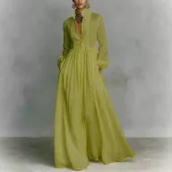 Elegant Long Maxi Dress for Women Summer Fashion Available in White Black Blue Green Wholesale Sizes S to 3XL