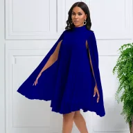 Chiffon Batwing Sleeve Dress Elegant and Fashionable Plus Size for Casual Occasions Wholesale Available