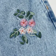 Casual Womens Embroidered Straight Leg Jeans Blue Denim Various Sizes private label