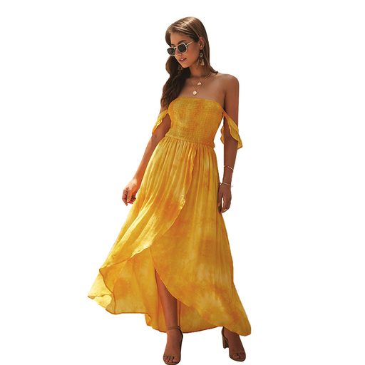 Summer Floral Off Shoulder Dress Original Design Trendy Style Comfortable Fit Perfect for Partie