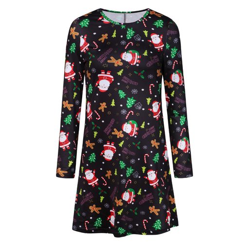 Long Sleeve Printed T Shirt Womens Casual Top Christmas Theme Wholesale Available low MOQ privat