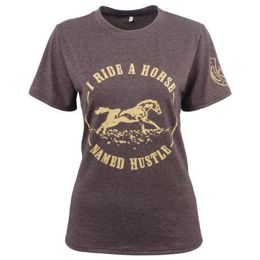 Womens Summer Short Sleeve T Shirt Horse Print Design Casual Top for Everyday Wear Wholesale Ava