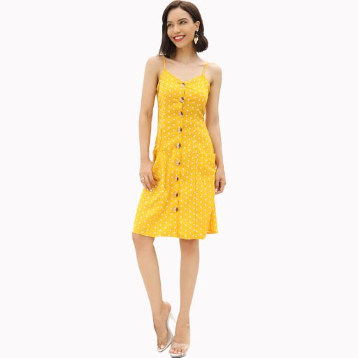 Polka Dot Slip Dress Sexy Lightweight Vacation Ready Summer Fashion for Women Wholesale Availabl