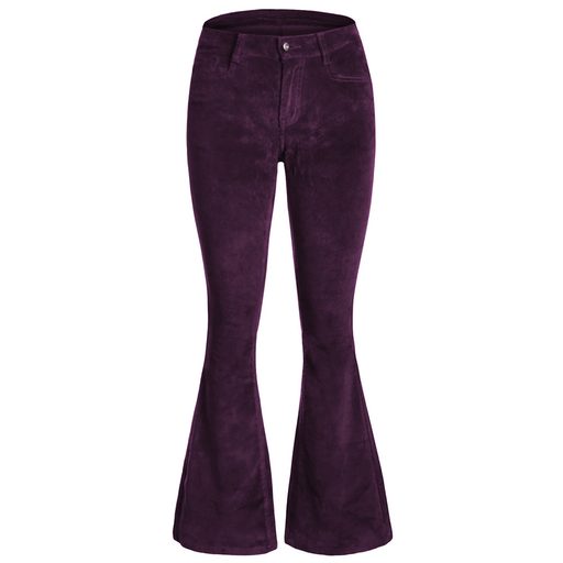 Womens High Waist Velvet Wide Leg Pants Spring Casual Fit Flare Trousers bulk order