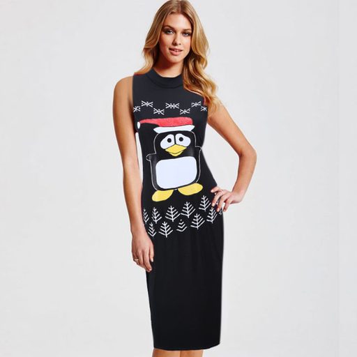 Womens Printed Dress Autumn Winter Style Christmas Party Outfit Wholesale Available customizable