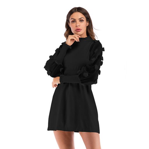 Womens Knitted Dress Sheer Mesh Waist Defining Slim Fit Spring Fashion for Casual Occasions Whol