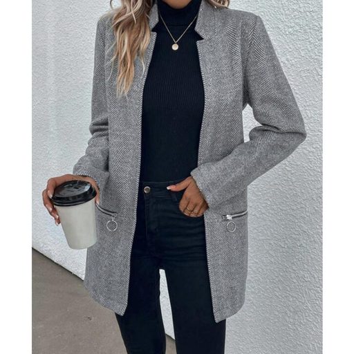 Wool Blend Long Coat for Women Stylish Winter Outerwear Available in Multiple Sizes Wholesale Supply