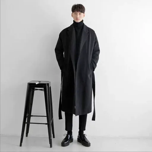 Mens Long Wool Overcoat Warm Available in Black Army Green and Brown Wholesale Low MOQ