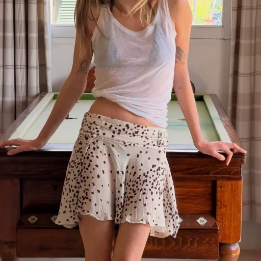 High Waist A Line Skirt Leopard Print Summer Fashion Available in Brown S M L Wholesale customizable