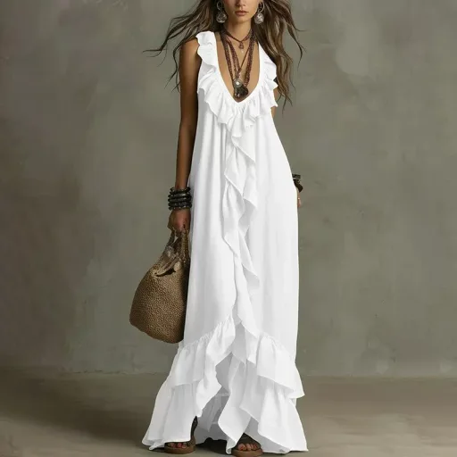 Summer Womens A Line Dress Elegant Loose Fit with Lace Detail Available in Multiple Colors and Sizes Wholesale