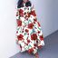 White background with red flowers