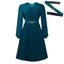 Peacock green + belt