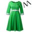 Green + brooch belt
