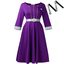 Purple + brooch belt