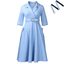 Light blue + belt