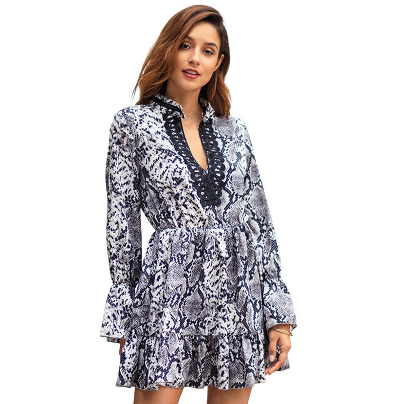 Leopard Print Plus Size Dress Elegant Design Comfortable Fit Versatile for Work or Casual Wholes
