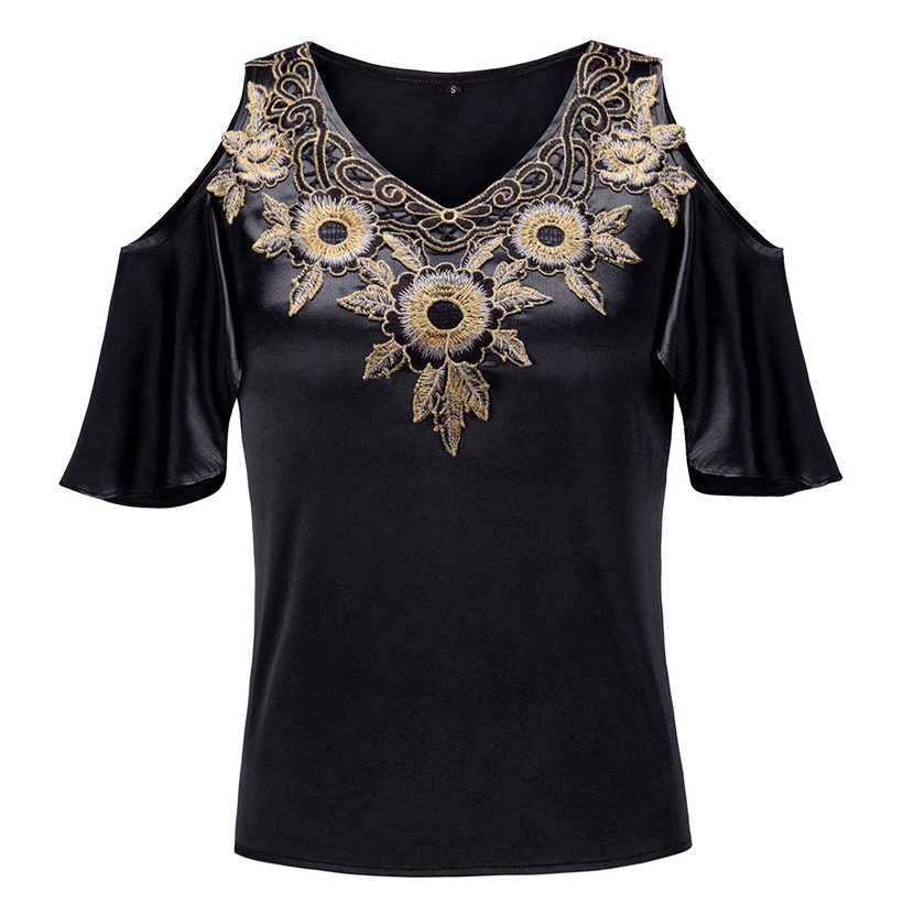 Loose Fit Womens V Neck Short Sleeve T Shirt Comfortable Cotton Fabric Spring Summer Casual Wear