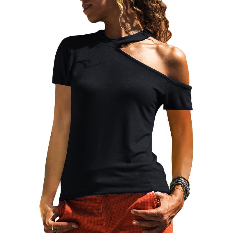 Womens Casual Summer Short Sleeve Off Shoulder T Shirt Comfortable Fabric Available in Multiple Sizes
