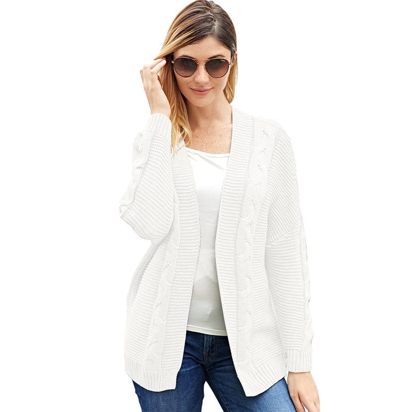 Womens Mid Length Cardigan Sweater Long Sleeve Cozy Knit Winter Fashion Wholesale Available