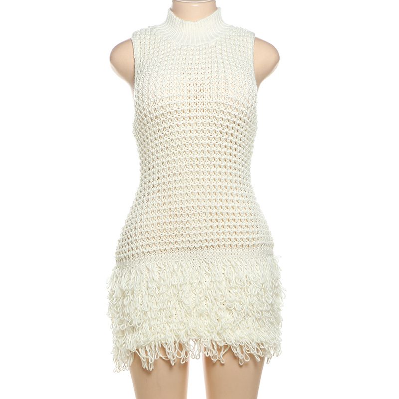 Summer Womens Dress Fashionable Sexy Sleeveless Hollow Out Elegant Perfect for Parties and Event