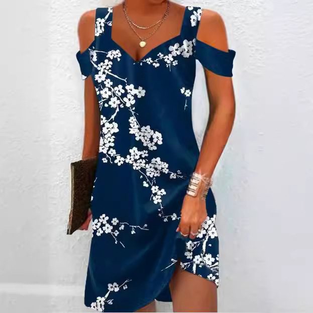 Digital Print Summer Dress 3D Pattern Short Sleeve Casual Style Available in Multiple Sizes Wholesale Supply