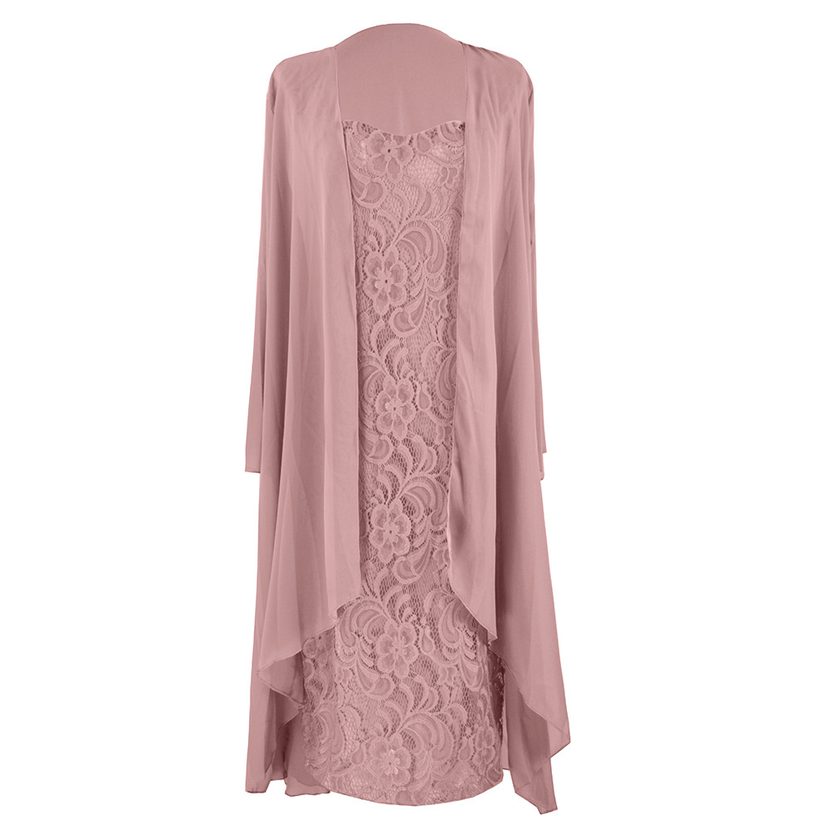 Lace Chiffon Dress Set for Women Elegant Autumn Style Available in Multiple Sizes Wholesale Ready to Ship