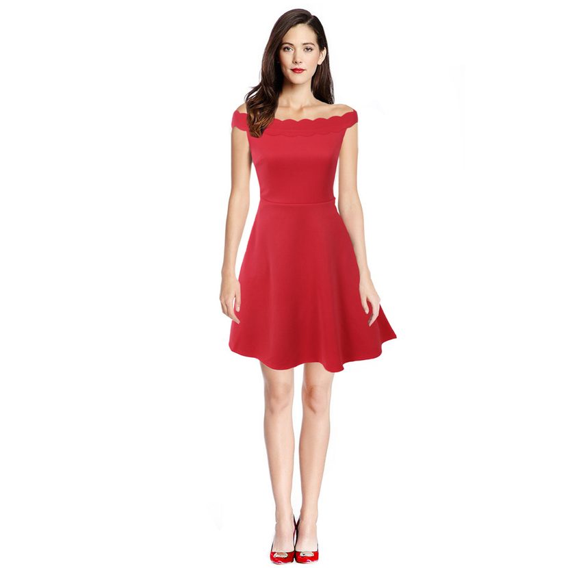 Sleeveless A Line Dress for Women Off Shoulder Style Summer Fashion Available in Multiple Sizes Wholesale Supply