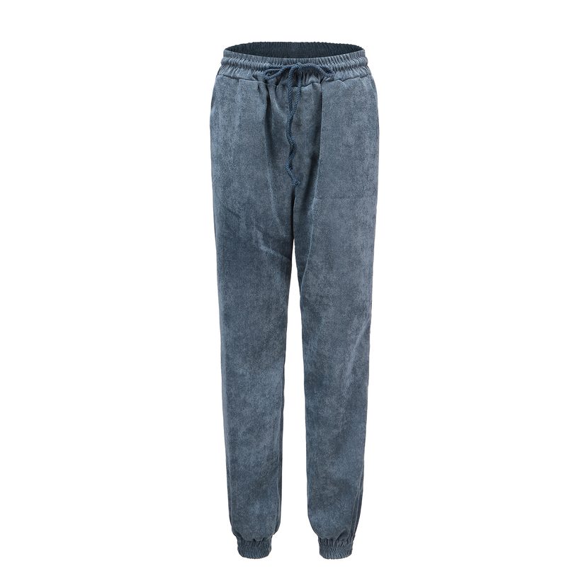 High Waisted Corduroy Trousers Belted Loose Fit Versatile Style Casual Wear for Women Wholesale