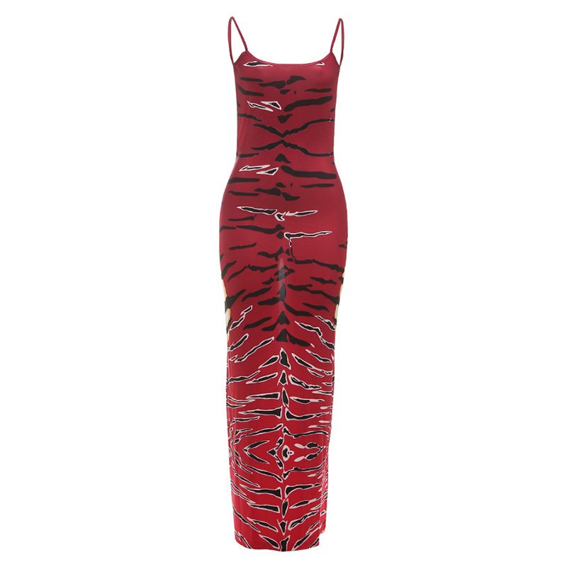 Fashionable Womens Bodycon Dress Sexy Backless Design Unique Print Autumn Style Wholesale Availa