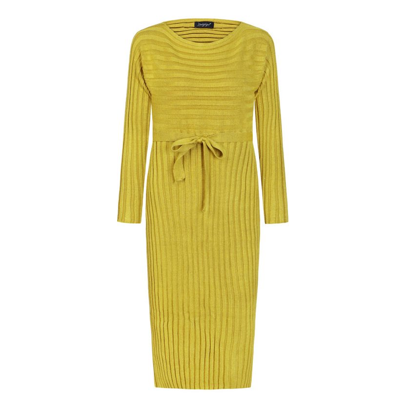 Off Shoulder Knit Dress Solid Color Sweater Fabric Casual Fall Winter Wear