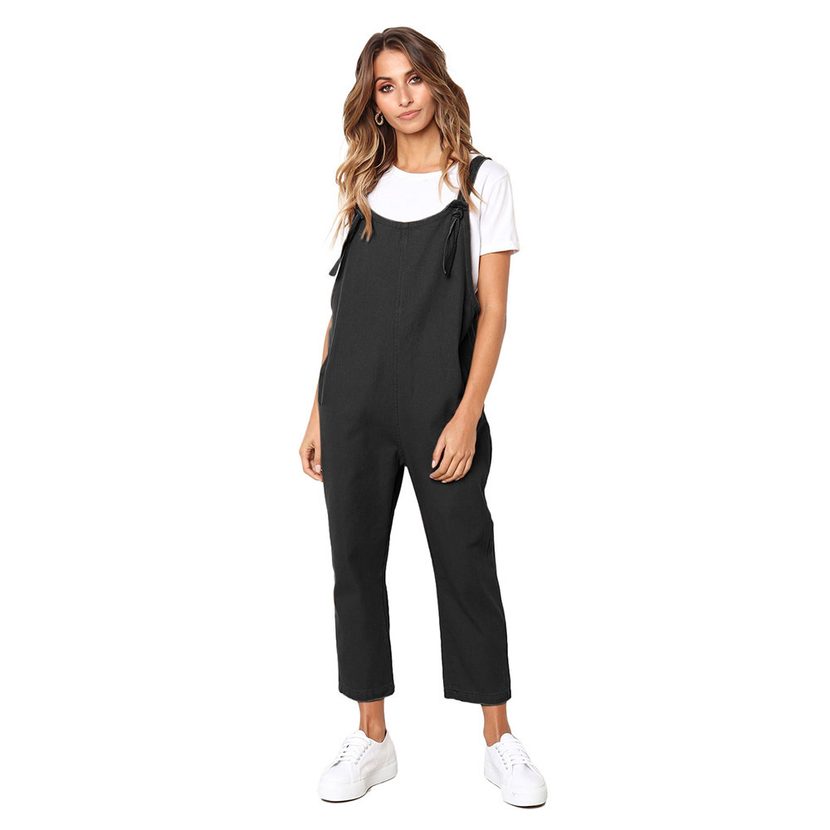 Wide Leg Jumpsuit for Women Summer Style Loose Fit Slimming Design Adjustable Straps Casual Wear