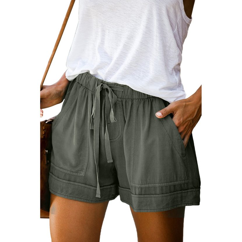 Womens Casual Tencel Shorts High Waist Loose Fit Wide Leg Summer Fashion Wholesale Available