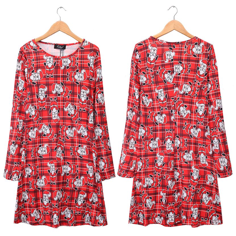 Long Sleeve Cartoon Print Midi Dress for Women Autumn Winter Style Available in Multiple Sizes Wholesale Ready