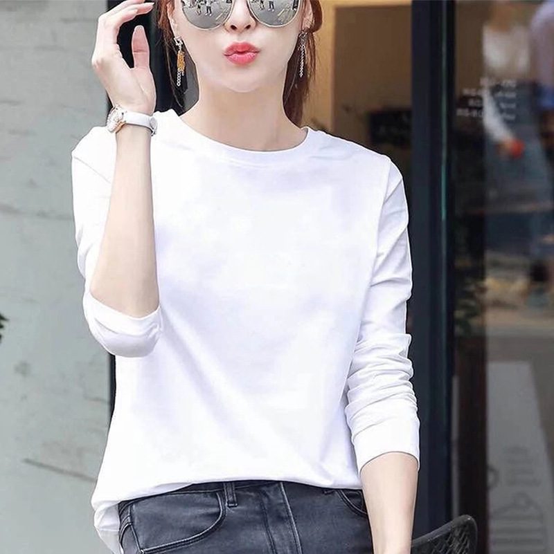Womens Loose Fit Round Neck Long Sleeve T Shirt 95 Cotton Floral Print Plus Size Casual Spring W