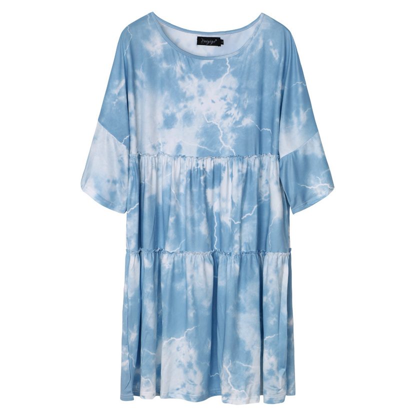 Off Shoulder Floral Dress for Women Loose Fit Comfortable Fabric Spring Summer Casual Wear