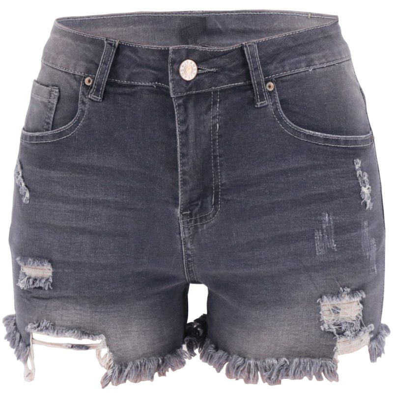 High Waisted Ripped Denim Shorts 4 Colors Available Casual Summer Wear Ready to Ship factory dir