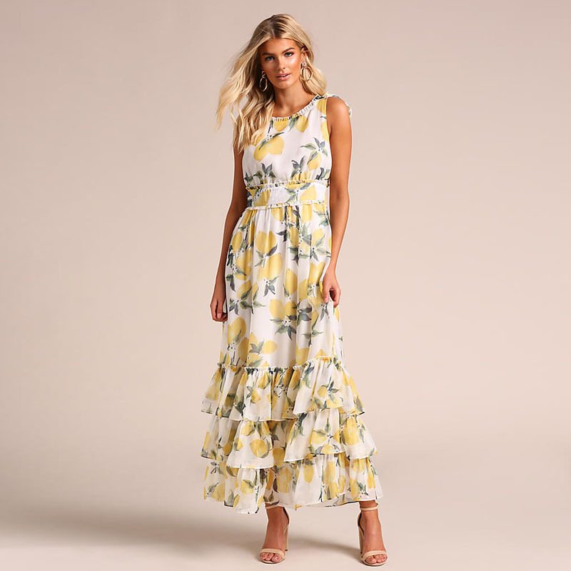 Sleeveless Floral Print Dress for Women Casual Summer Style Available in Multiple Sizes Wholesale Ready to Ship