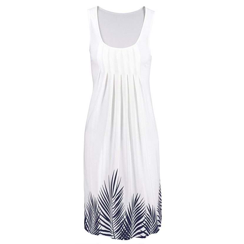 Floral Print Sleeveless Maxi Dress for Women High Waist Round Neck Plus Size Casual Summer Wear