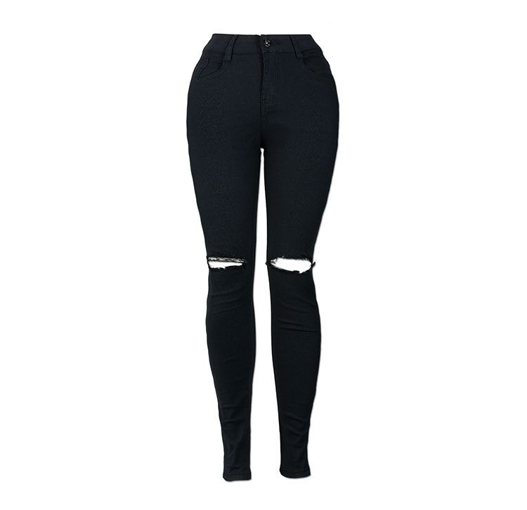 High Waist Ripped Skinny Jeans for Women Stretch Fabric Casual Chic Style Available in Multiple Sizes Wholesale