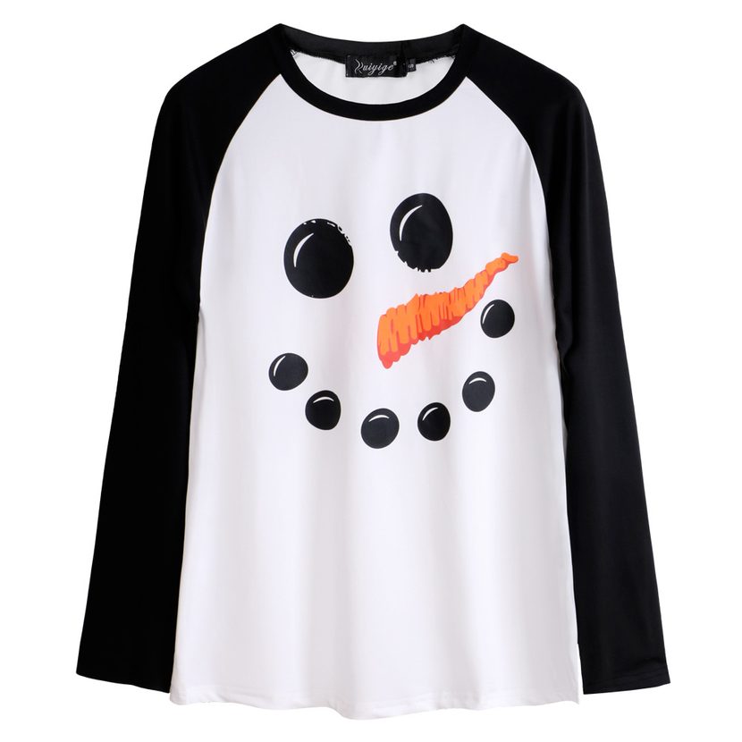 Womens Long Sleeve T Shirt Round Neck Print Design Autumn Casual Wear ready to ship