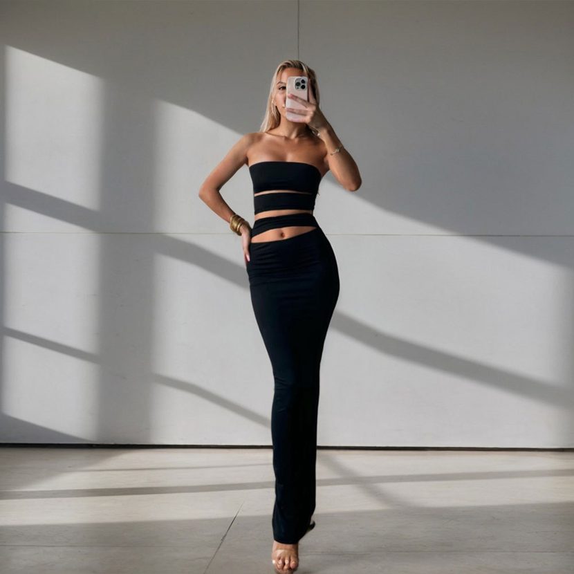 Fashionable Womens Bodycon Maxi Dress Slim Fit Trendy Design Spring Summer Style Wholesale Avail